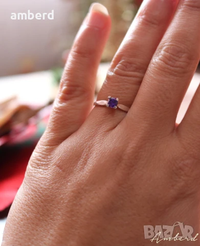 Нежен сребърен пръстен - модел PLR030, снимка 7 - Пръстени - 51341183