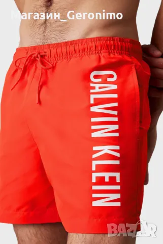Червени плувни шорти CALVIN KLEIN KW0KW01092