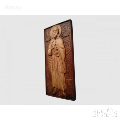 Дърворезба икона св. Илия, снимка 3 - Икони - 52726226