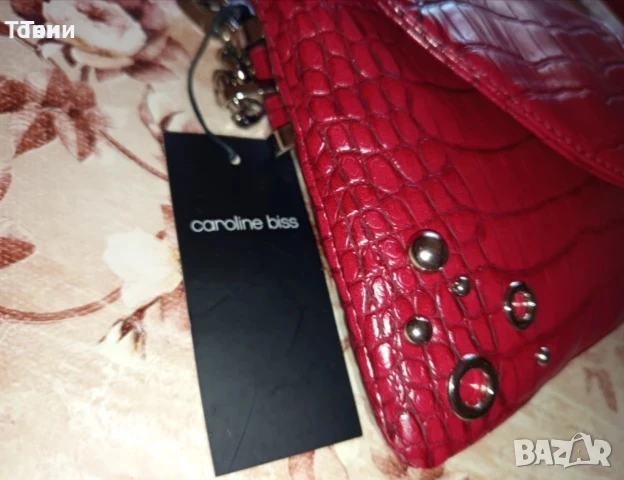 CAROLINE BISS Нова Кожена Дамска Чанта с Етикет, снимка 7 - Чанти - 50778371