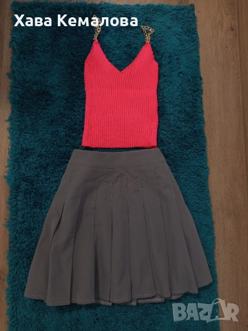 Плисирана поличка и топ