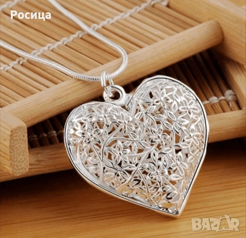 Дамско колие сребристо 