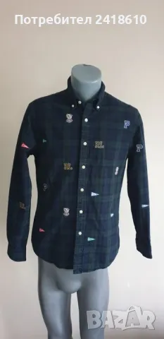 POLO Ralph Lauren Slim Fit Plaid Oxford Cotton Mens Size M ОРИГИНАЛ! Мъжка Риза!, снимка 1 - Ризи - 47894632