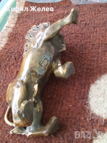 Бронзова фигурка на 🦁 лъф 17953, снимка 6 - Колекции - 54179540