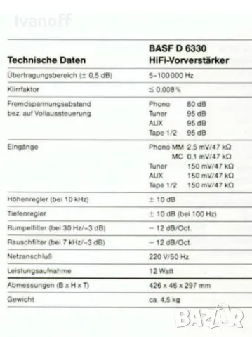 предусилвател BASF D 6330 +крайно стъпало PAS, снимка 7 - Ресийвъри, усилватели, смесителни пултове - 47391094