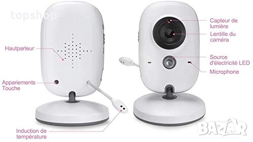 Бебешки монитор GHB, 3.2-инчов LCD цветен видео бебешки монитор, невероятна бебешка видеокамера..., снимка 4 - Бебефони - 51589019