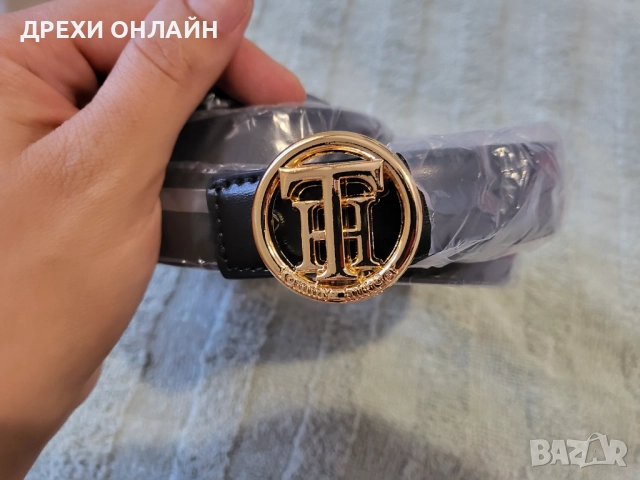 Черен колан по модел на Tommy Hilfiger , снимка 3 - Колани - 51734450