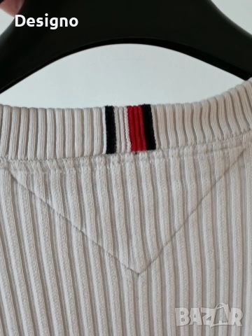 Оригинален памучен пуловер Tommy Hilfiger, снимка 4 - Пуловери - 53742869