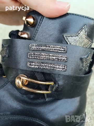 Carinii дамски кожени обувки черни 39, снимка 10 - Дамски ботуши - 52148063