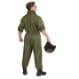 WIDMANN карнавален костюм на пилот, костюм на пилот на реактивен изтребител, зелен гащеризон на ВВС , снимка 4
