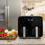 Двоен фритюрник с горещ въздух Cheffinger 9 л с дигитален дисплей, снимка 6