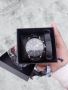 Мъжки елегантен водоустойчив часовник BASID / Цвят – черен със сребристи елементи; Подарък: гривна; , снимка 3