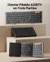 Сгъваема безжична Bluetooth клавиатура AZERTY, с подсветка и цифров блок, снимка 2