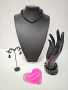 Ръчно изработен комплект бижута с черен оникс – гривна, колие и обеци , снимка 2