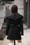 Christian Dior Дамско Черно Палто С Качулка Код E1119, снимка 3