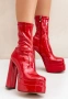 Червени лачени ботуши, снимка 3