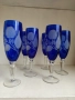 Кристални чаши Бохемия, колекционерски, високи, рьчна изработка, снимка 1