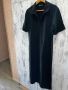 Тениска T-shirt  ежедневно спортна елегантна  черна еластична  рокля zara Zara памук памучна , снимка 1 - Рокли - 45160296