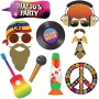 Нови 31 броя 70-те парти пропсове за снимки – диско/хипи фотокът аксесоари, снимка 2