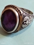 Поръчков Колекционерски сребърен пръстен с Лилав Аметист ювелирна изработка 52495, снимка 13