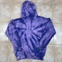 Суитшърт с качулка Tye Dye лилаво дамски размер M, снимка 7