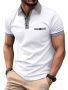 Мъжка ежедневна карирана риза с ревер,4 копчета,винтидж стил и къс ръкав, снимка 3
