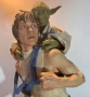 Sideshow Star Wars Luke Skywalker & Yoda premium format статуя фигура, снимка 2