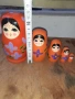Матрьошка стара руска дарвена кукла 5 в 1, снимка 5