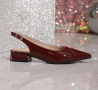 **НОВИ** Елегантни дамски сандали в цвят бордо, снимка 3