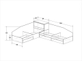 Ъглови легла с чекмеджета 82/190 см – практично решение за малки пространства, снимка 3