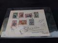 Пътувал плик – препоръчана поща с марки с надпечатка Освободителна война – 1913 година, снимка 1