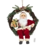 Светещ коледен венец с Дядо Коледа-45 см./коледен венец/Коледна украса/Коледна декорация, снимка 2