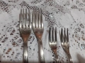 Стари антикварни посребрени прибори вилици 4 бр. различни, снимка 3