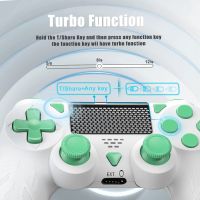 Безжичен контролер за PS-4 безжичен геймпад с двойна вибрация с Turbo и 3,5 mm аудио жак/LED/тъчпад , снимка 2 - Джойстици и геймпадове - 45436880