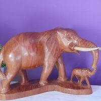 дървен слон , снимка 3 - Статуетки - 45095795