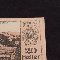 Банкнота НОТГЕЛД 20 хелер 1920г. Австрия перфектно състояние за КОЛЕКЦИОНЕРИ 45085, снимка 3 - Нумизматика и бонистика - 45566502