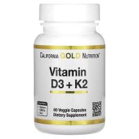 Витамин D3 + K2 California Gold Nutrition 60 капсули, снимка 1 - Хранителни добавки - 46089159