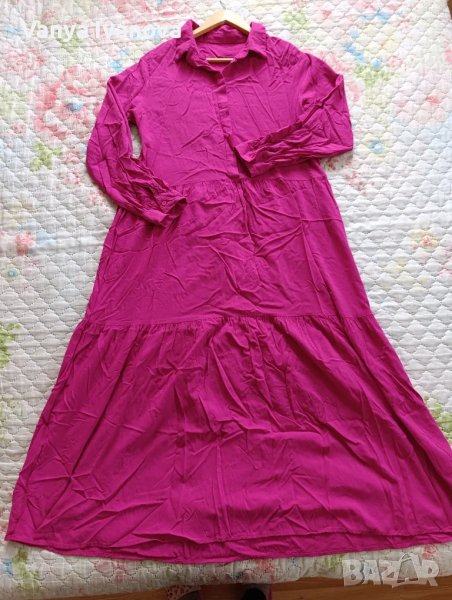 Amisu дълга цикламена рокля, снимка 1