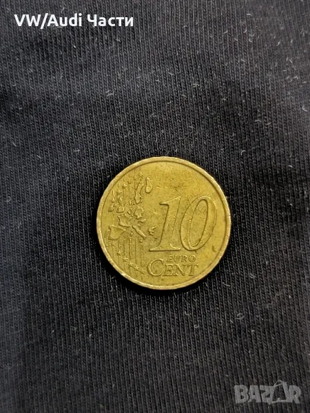 Монета 10 евро цента Франция 2000г. минт 10 Euro Cent France , снимка 1