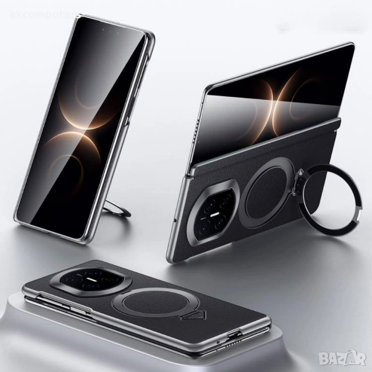 Кожен Калъф Huawei Mate X7 SULADA - MagSafe Магнитен, 360° Защита, Магнитен Държач, Вкл. Протектор (, снимка 1