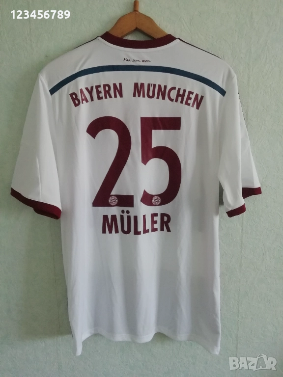 Bayern Munich Muller Away 2014 2015 Adidas Shirt Jersey Trikot оригинална тениска фланелка Байерн, снимка 1