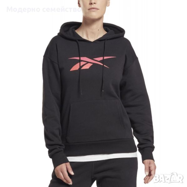 Мъжко спортно горнище reebok identity vector graphic hoodie black, снимка 1