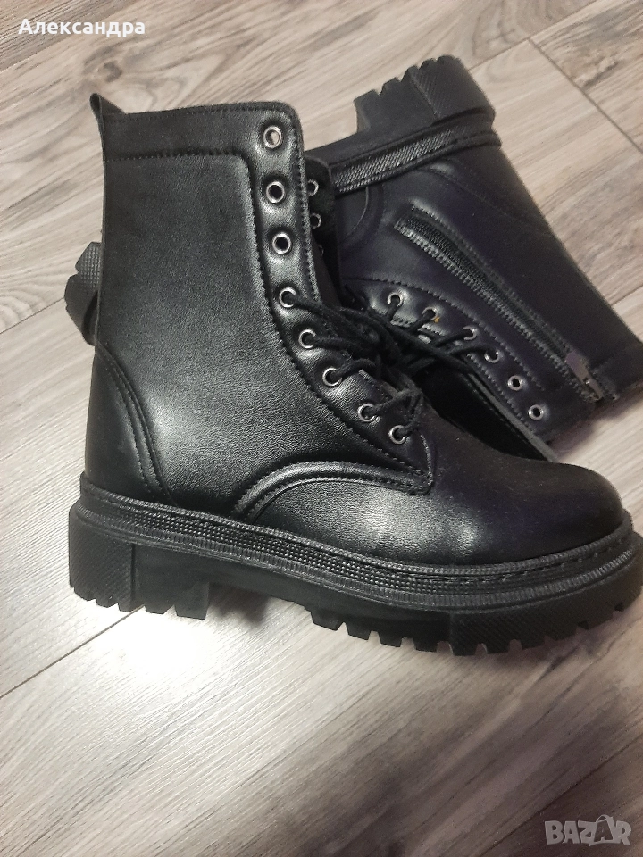 Кожени дамски боти, снимка 1