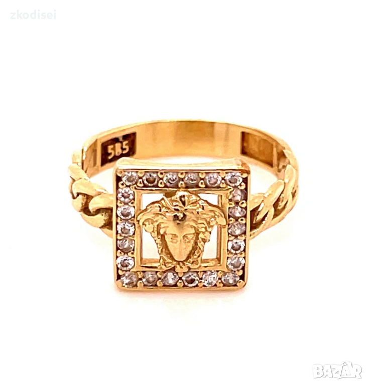 Златен дамски пръстен 3,53гр. размер:57 14кр. проба:585 модел:36416-3, снимка 1