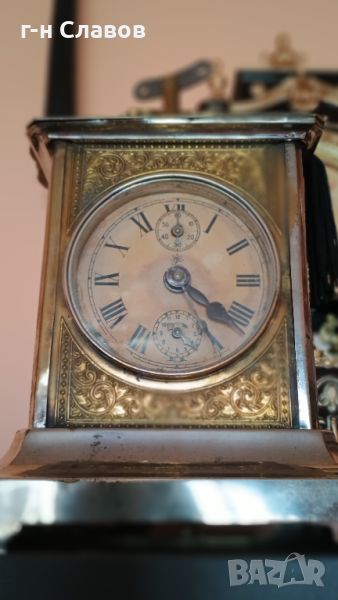 Antique German carriage clock alarm clock Junghans 1910s, снимка 1