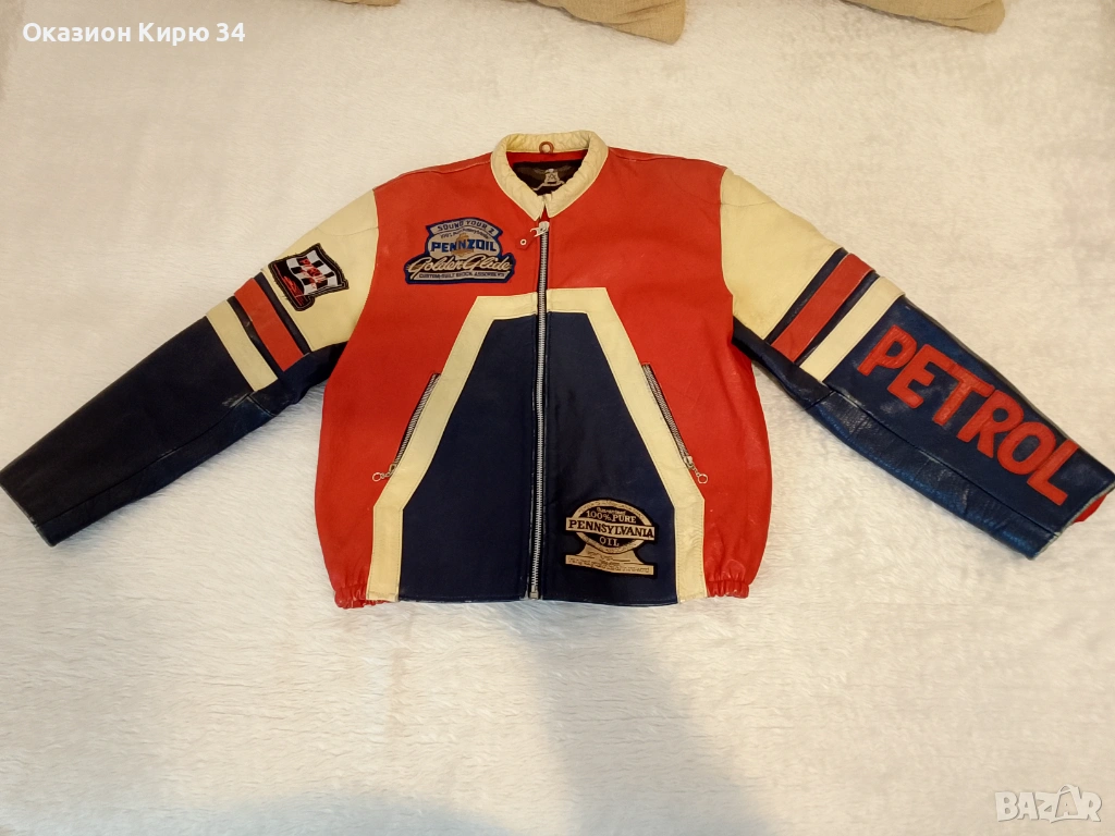 Кожено яке Кофи рейсър мотористко, снимка 1