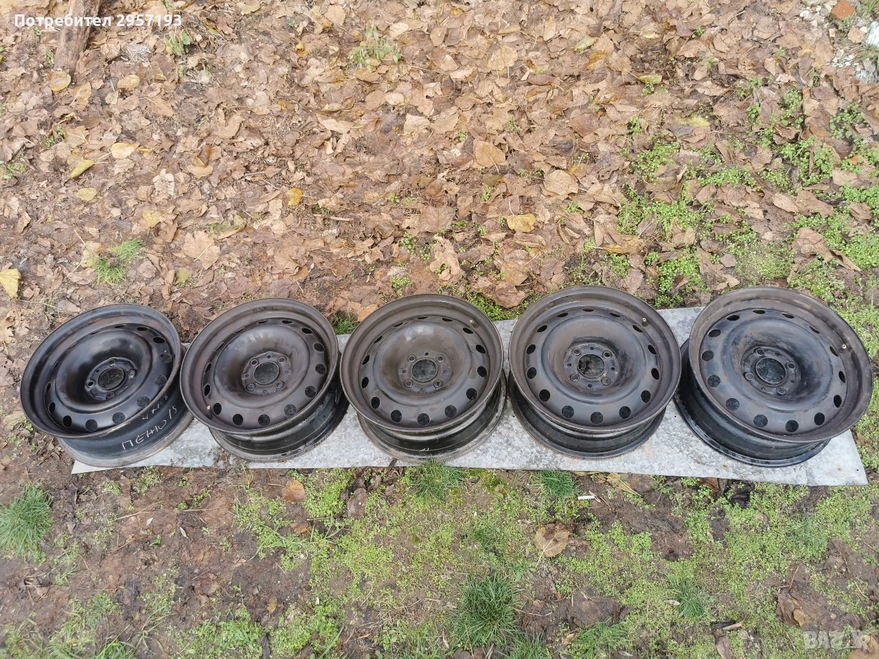 Железни/стоманени джанти за Пежо 15 4х108, снимка 1