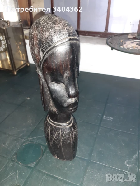 Дърворезба абанос статуетка фигура дърво Африка, снимка 1