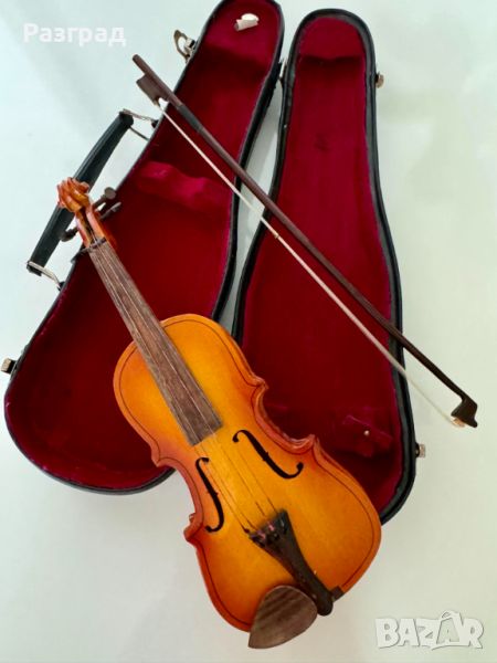 Винтидж декоративна малка цигулка, снимка 1