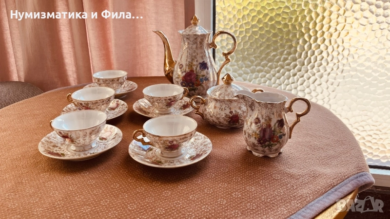 Порцеланов сервиз за кафе стил барок, снимка 1